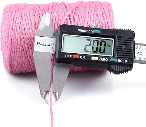 Vista 75 de Cordel de yute natural para arte, manualidades y navidad, cordel de embalaje duradero Gris