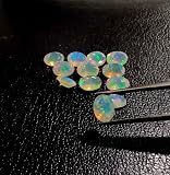 7 x 5 mm etiopski opal, 50 szt. fasetowany AAA jakość etiopski opal, 50 szt. owalny fasetowany etiopski opal fasetowany naturalny welo opal wielopaliowy luźny kamień szlachetny do produkcji biżuterii,
