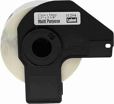 Brother DK11204 Multifunction Printer Labels 17 x 54 mm Black/White White - Brand Brother - EAN 497776628167
