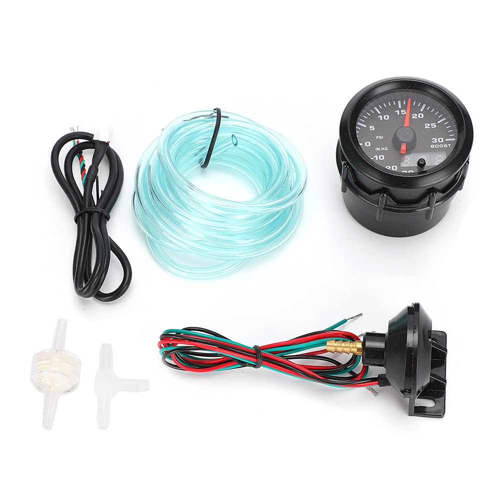 E 52Mm, Kit de Jauge de Suralimentation, Kit de Jauge de Pression de Suralimentation, Boost de Jauge, Kits de Jauge de Suralimentation 52Mm / 2In 7 Couleurs Led Turbo Boost Meter