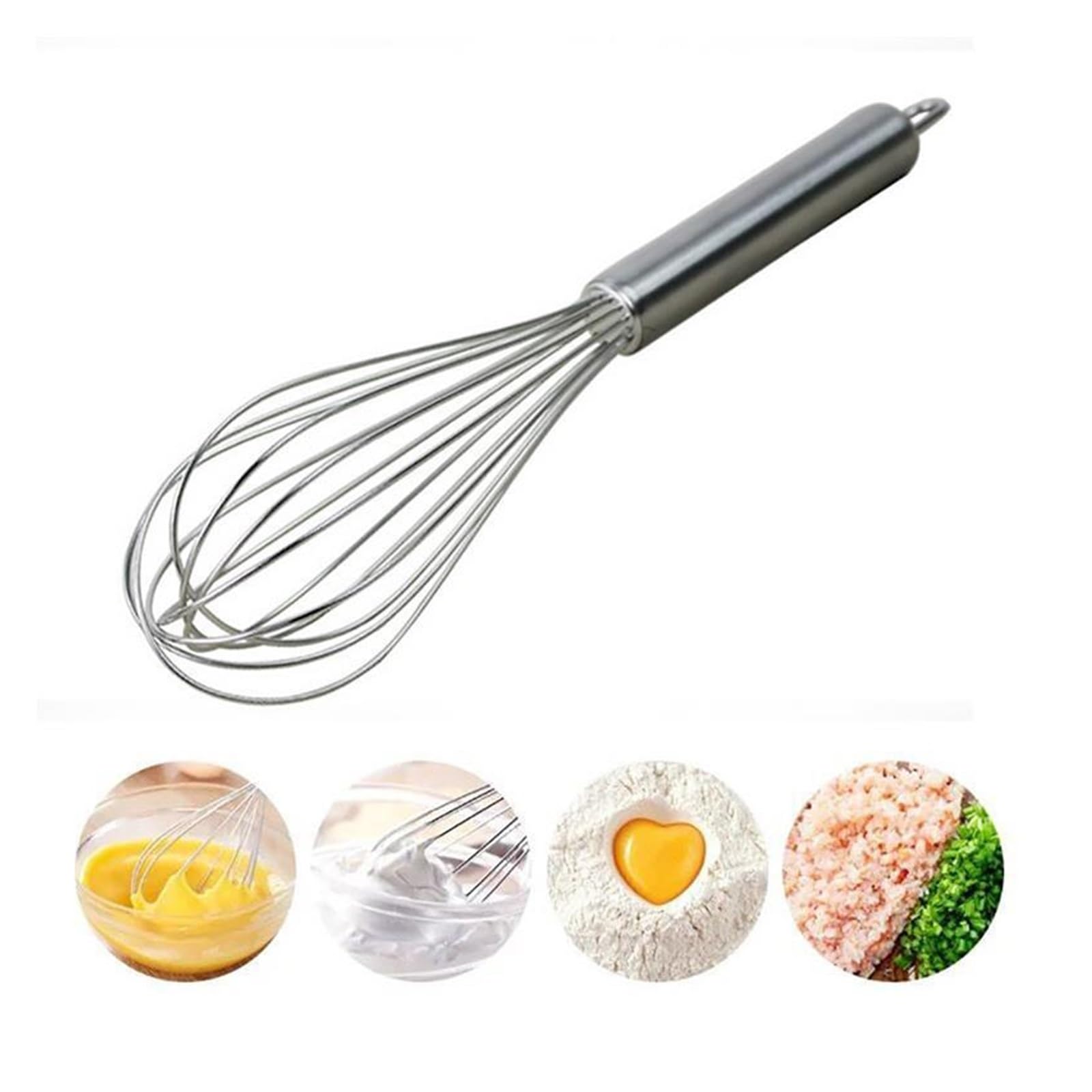 Mélangeur de beurre et de lait en acier inoxydable, ustensiles de cuisine, batteur à œufs en ballon, accessoires de cuisine manuels (couleur : XL) (V7 V8 V10 V11 V12 V15)