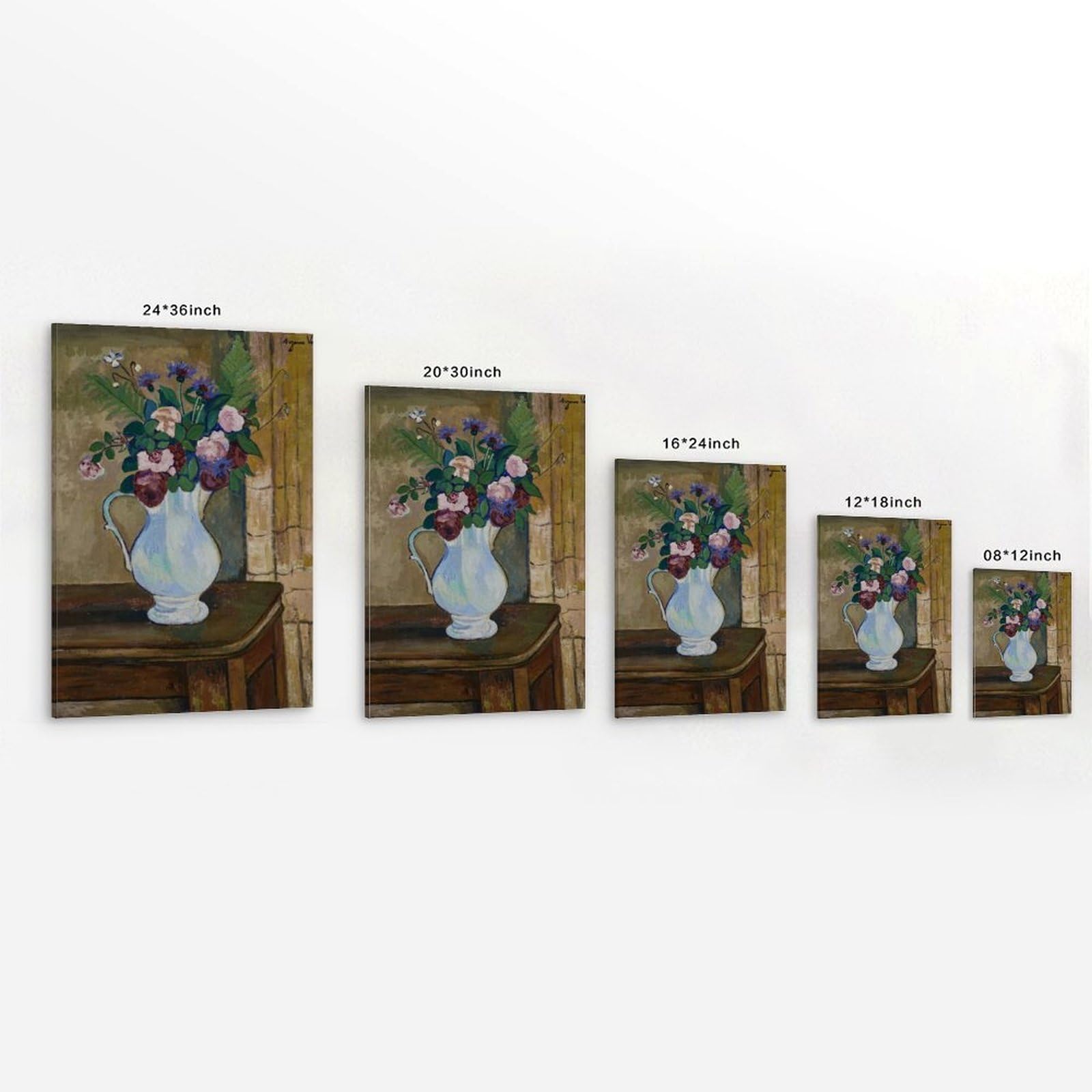 generisch Valadon Bouquet De Roses by Suzanne Valadon Impresiones en Lienzo Modernas, Cuadros Decorativos Para Habitación de Niños o Niñas, Cuadros de Pared Para Salón Y Pinturas Con Motivos Festivos