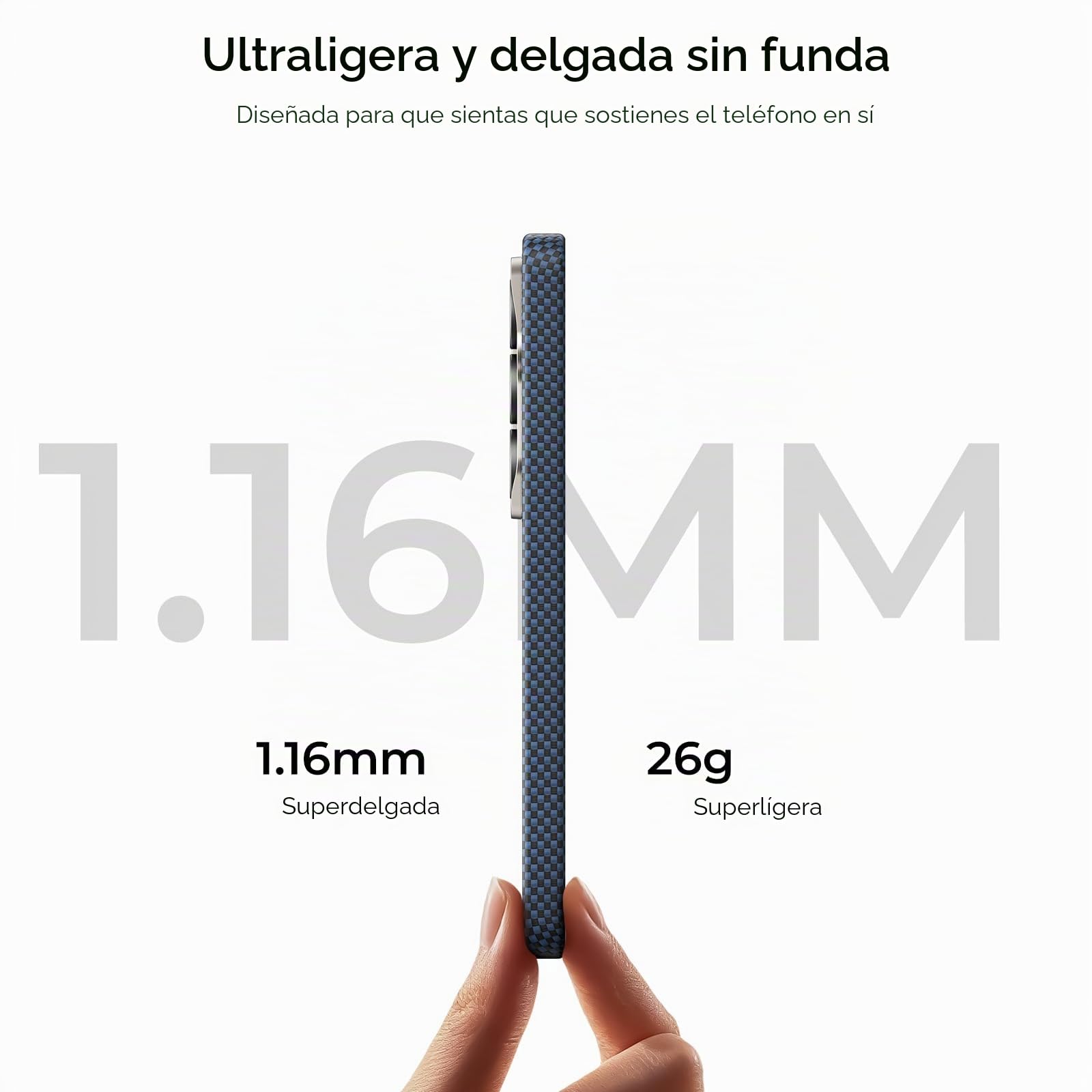 BENKS ArmorTint Funda para Samsung Galaxy S26 6,3 Pulgadas, Carcasa Delgada Ligera, Fabricado con Fibra de Aramida Kevlar, Magnética Funda para Samsung S26 Case, Azul Starlight