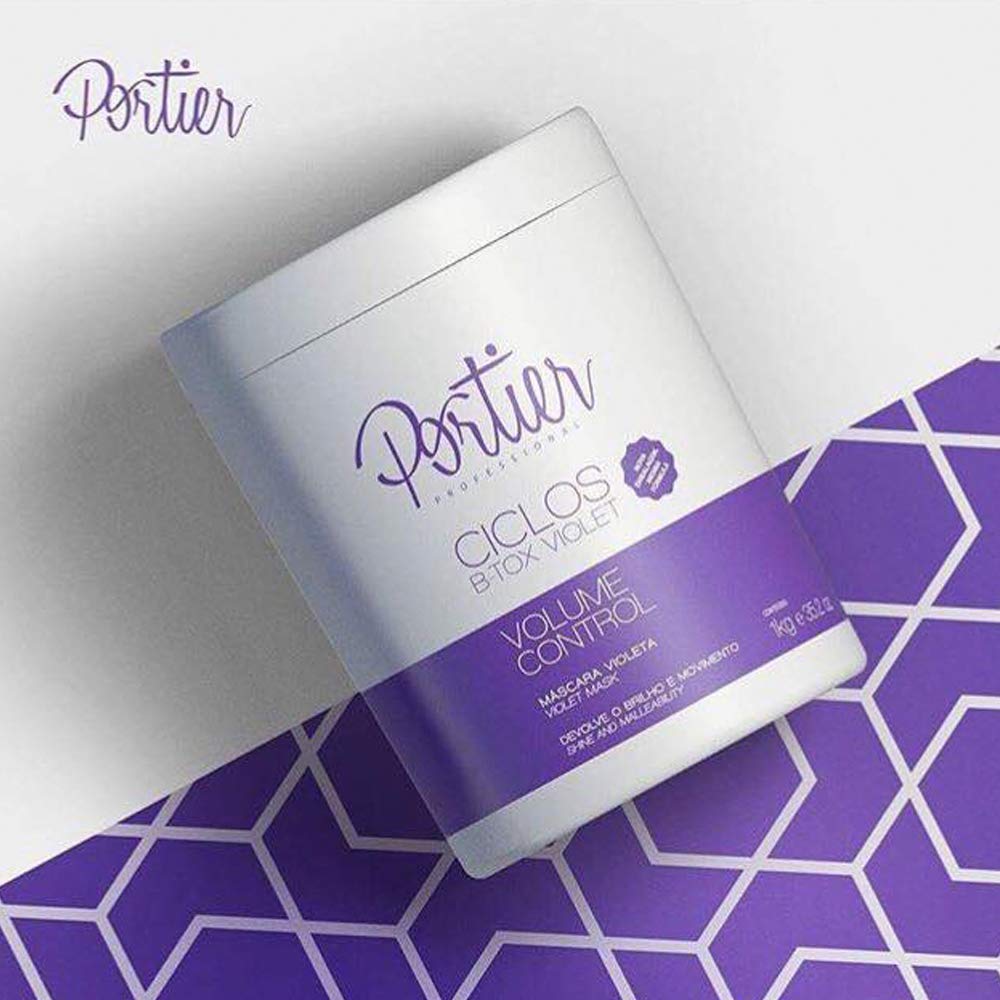 Masque Reconstructeur B-Tox Violet Portier Cycles 1 KG - Soin Anti-frisottis Hydratant