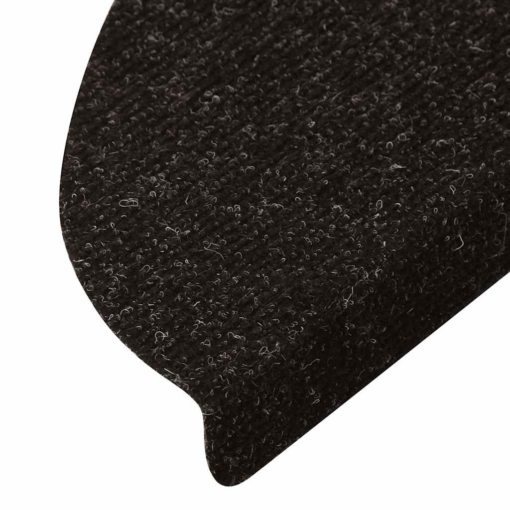 vidaXL Tappeti Autoadesivi per Scale 15 pz 56x17x3 cm Antracite