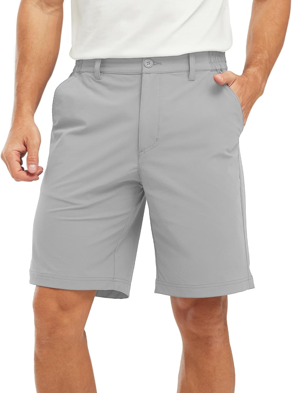 TBMPOY Men's 9" Golf Shorts - Quick Dry Elastic Waist