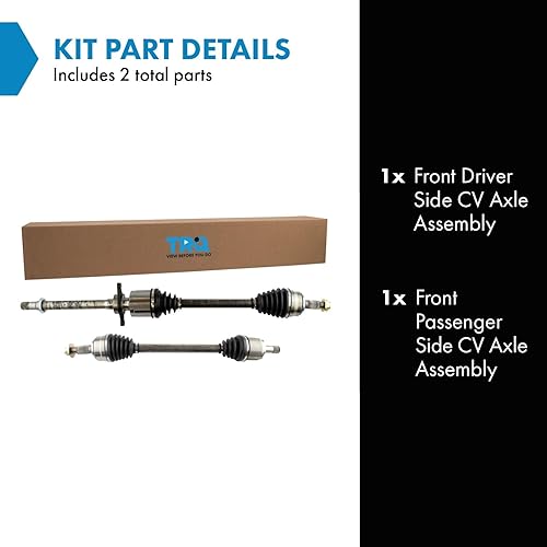 Miniatura 36 de TRQ Juego de conjunto de eje de transmisión CV delantero para conductor y pasajero, 2 piezas, compatible con Ford Explorer 4WD 95-01, Explorer AWD