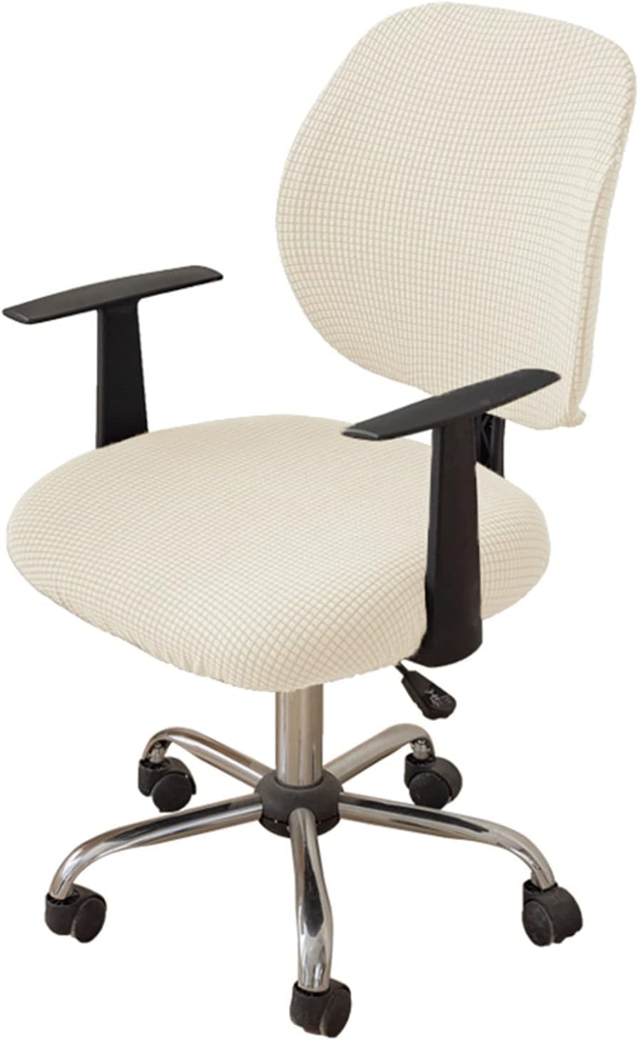 Office Chair Cover,Chair Protectors Computer Chair Covers, ,Split Stretch Spandex Seat Slipcover,Corn Silk Fabric Removable Washable Rotating Swivel Chair Protective Covers(No Chair),Blue,10PCS ( Colo