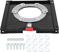 Base pivotante de siège Plaque de siège en acier robuste Remplacement de la plaque de montage rotative à 360 degrés pour camping-car Acier au carbone Acier laminé à chaud 440x