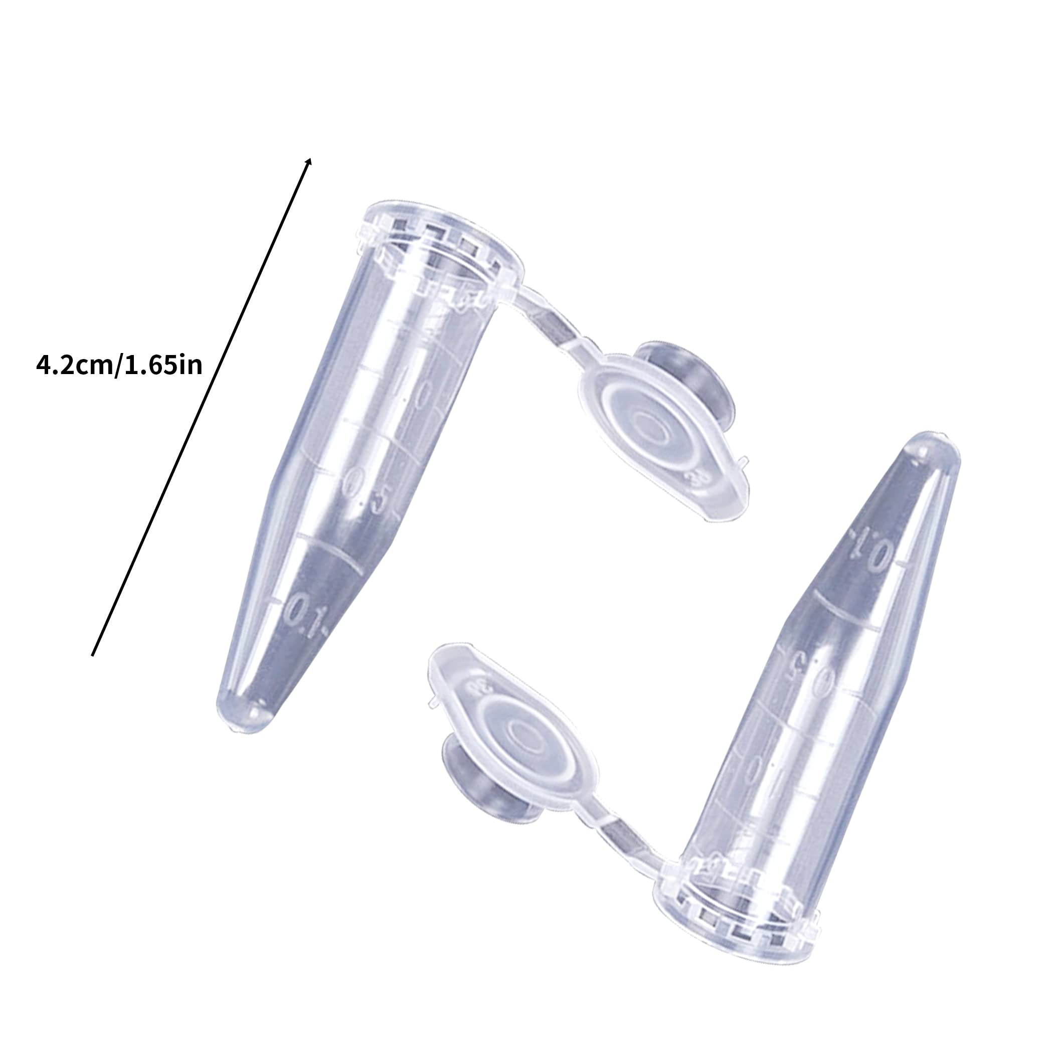 50 Pièces Tubes à Centrifuger de 1,5 ML Micro Tube à Centrifuger en Plastique Micro Tubes à Essai Flacon Plastique Tube à Essai Centrifuge Conique Microtube Adapté à Laboratoires