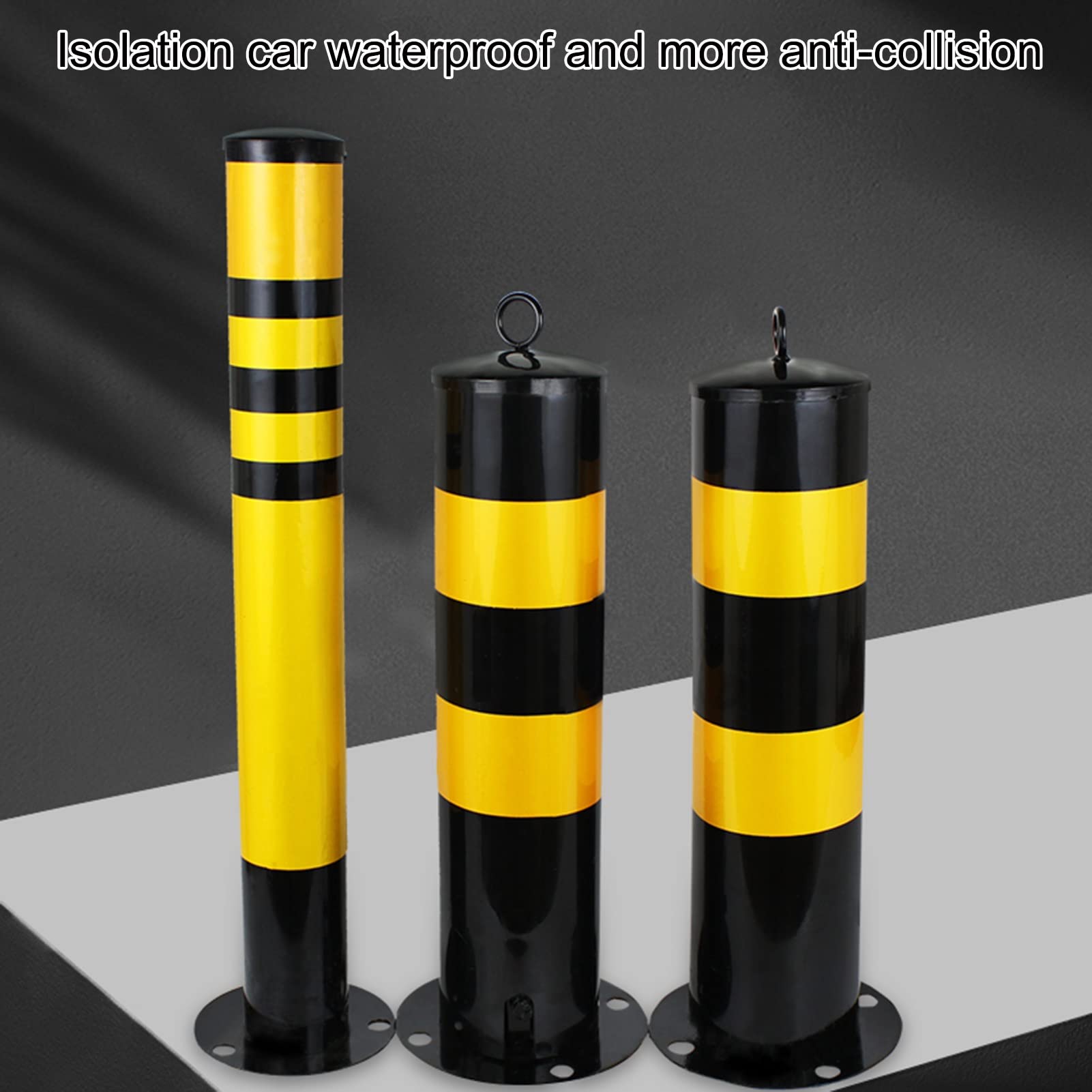 TGBHM Parking Guardrails Security Bollard Reflective Traffic Fence Parking Post Ground Mount Industrial Security Barrier Cones,11pcs
