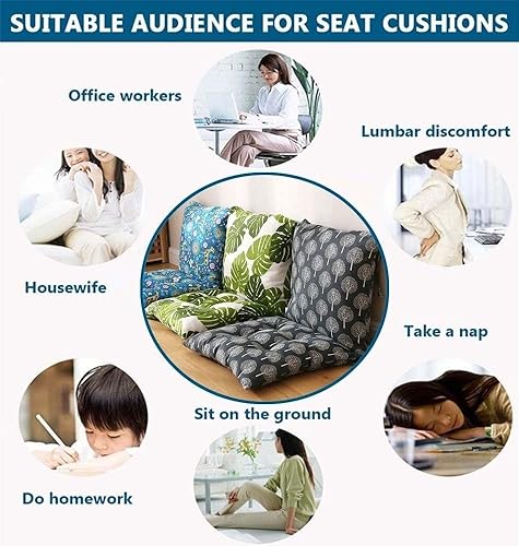 Miniatura 6 de Cojines de silla de respaldo gruesos para silla de oficina, para interiores y exteriores, para silla de patio, cojines superior e inferior con
