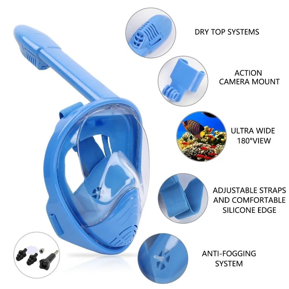 Maschera Snorkeling Mask Attrezzatura per il nuoto per bambini Supporto per lo snorkeling Occhiali Maschera subacquea integrale Nuoto e snorkeling