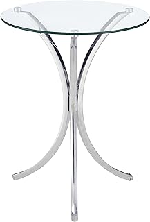 12 Living Room Side Table Ideas for Useful Stylish Accents 26 Coaster Home Furnishings - Eloise - Glass and Metal - 18-Inch Round Glas...