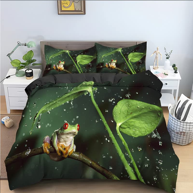 Housse de couette 220x240 vert foncé pour transformer votre chambre en oasis de nature