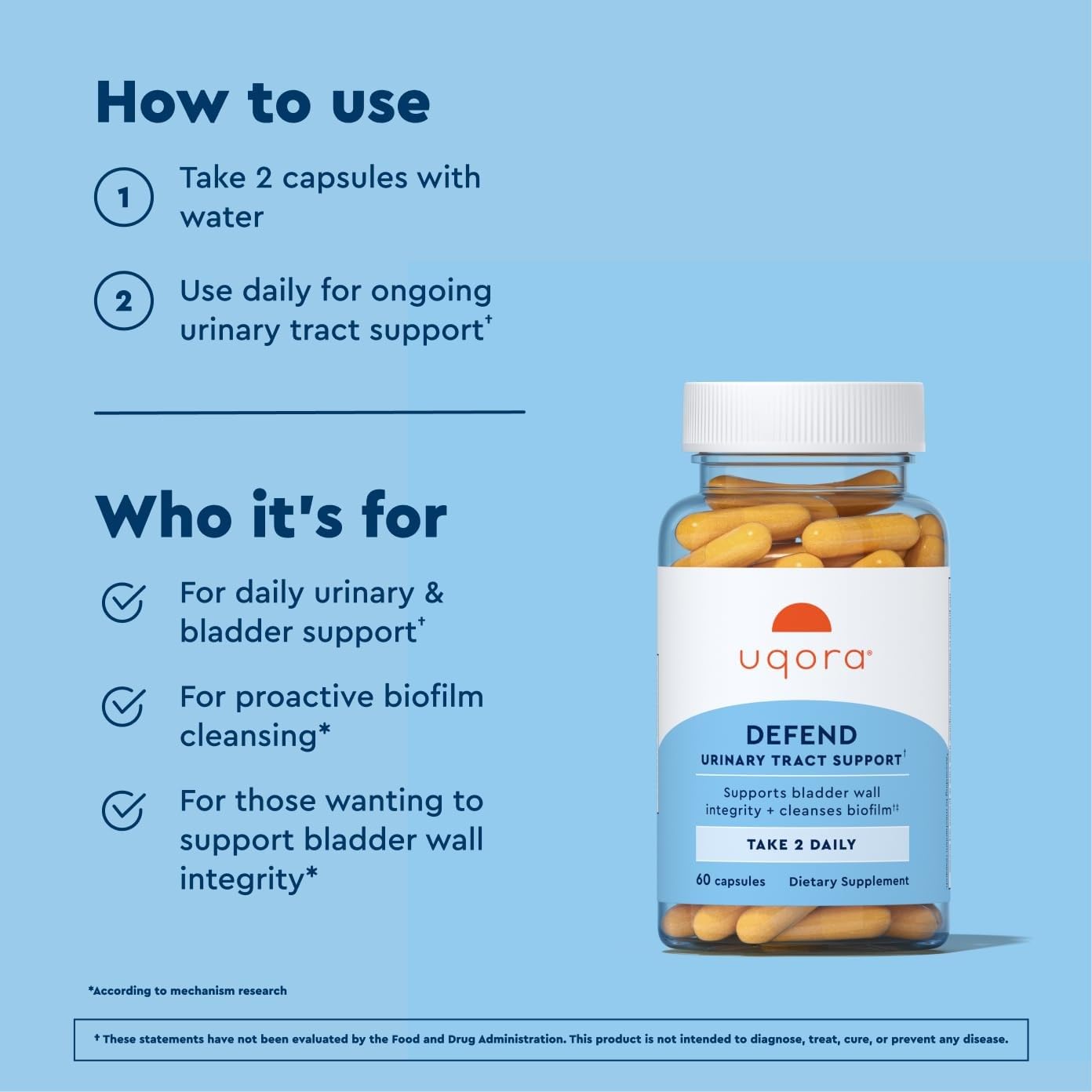 Uqora Defend, Urinary Tract Support, 60 Capsules — Amazon image 5