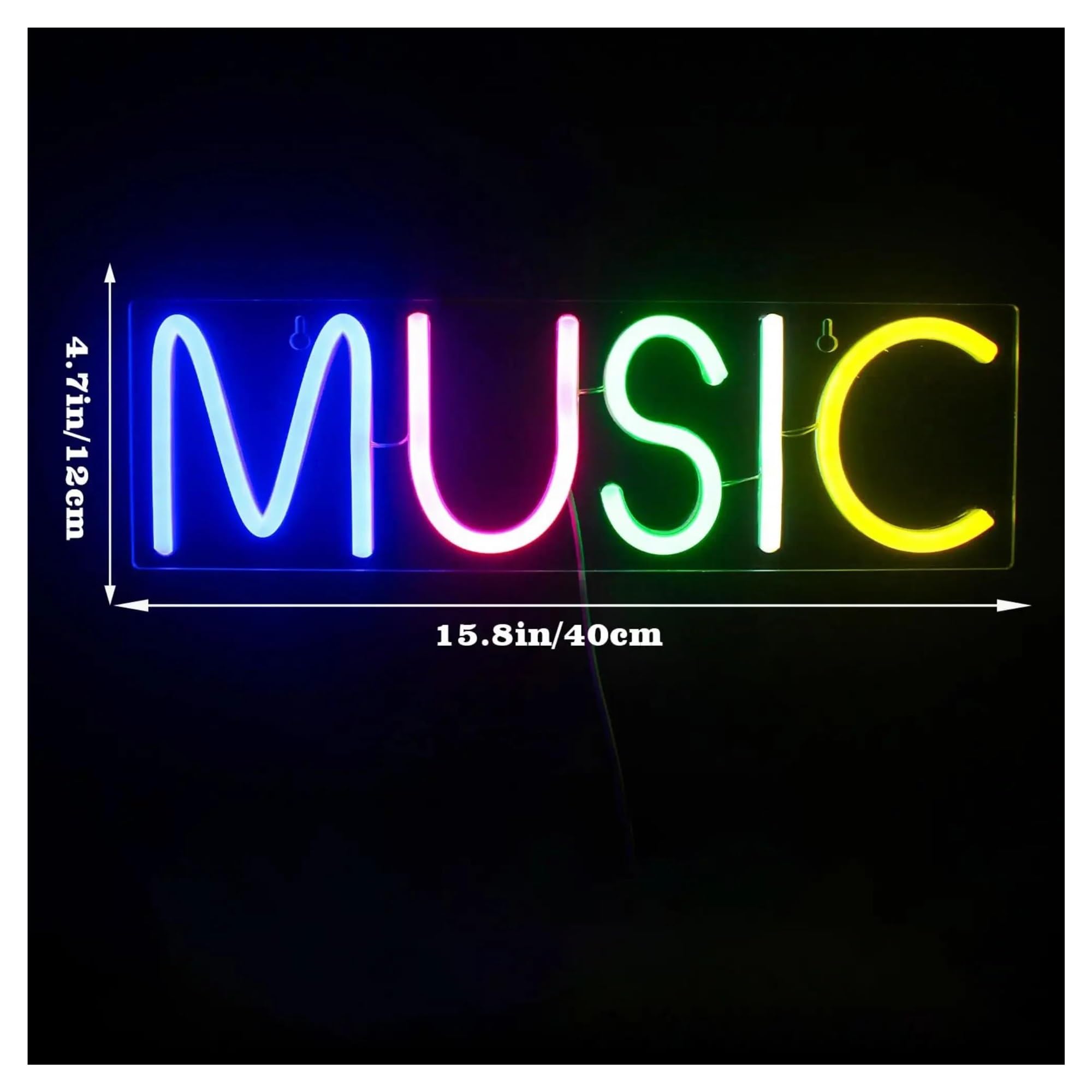 cartelli al neon personalizzati MUSIC Neon Signs Per Decorazioni Da Parete, Luce LED USB Per Musica Dal Vivo, Bar, Pub, Decorazioni Per La Stanza MUSIC Lover Dance 12cmx40cm
