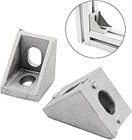 Vista 6 de Paquete de 10 soportes de esquina de perfil de aluminio, cierre de junta de ángulo recto en forma de L, conector para perfil de extrusión