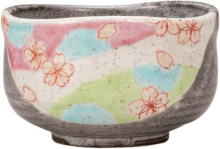Kyutani Yaki K9-857 Matcha Bowl, Hanamai