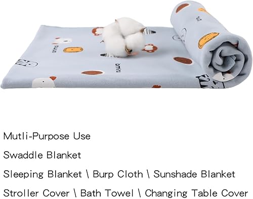 Miniatura 2 de PESAAT Conjunto de gorro de algodón para bebé, sombreros para recién nacidos, mantas de recepción para bebés niños y niñas