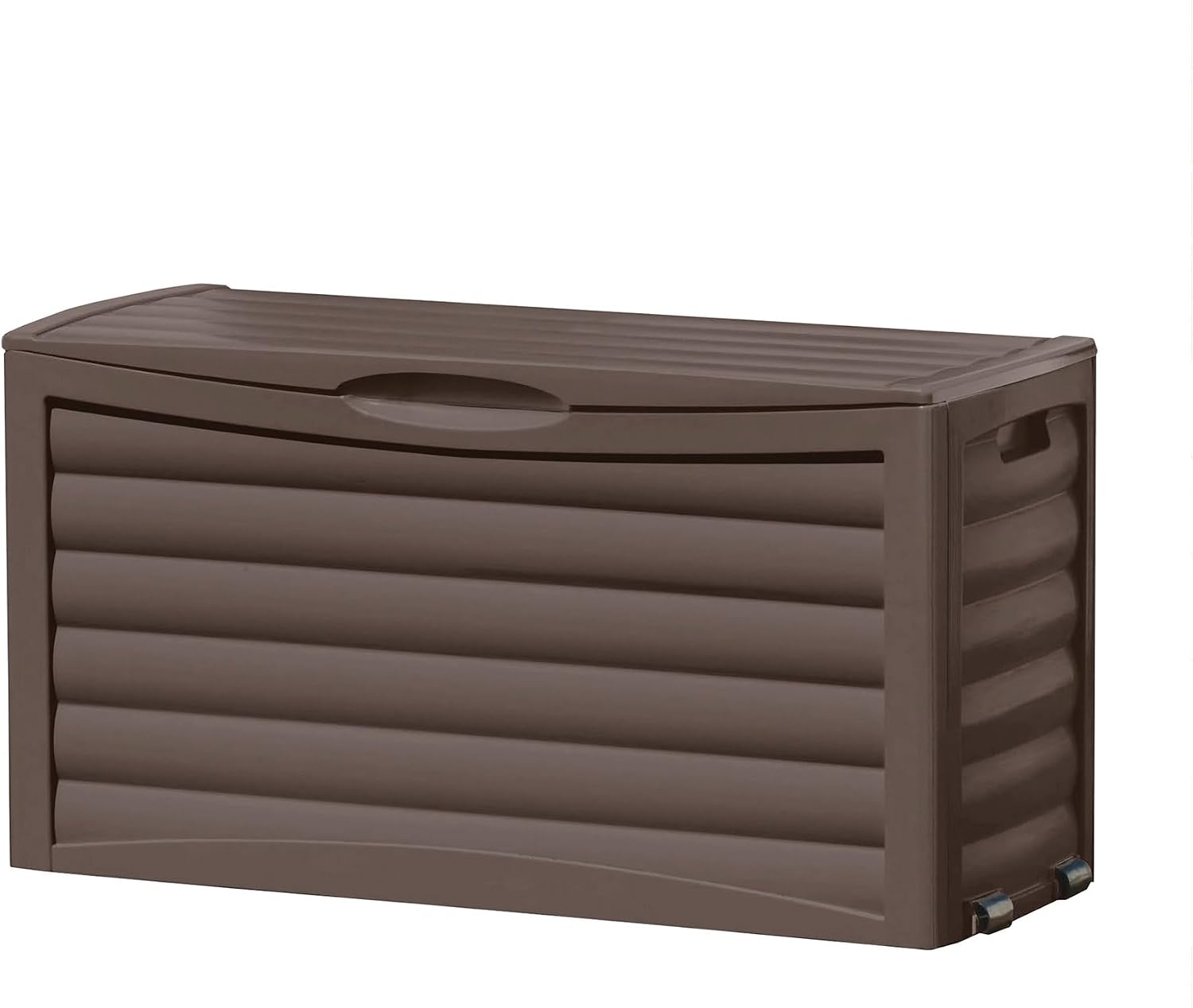 Suncast 63 Gallon Resin Outdoor Patio Storage Box, Brown