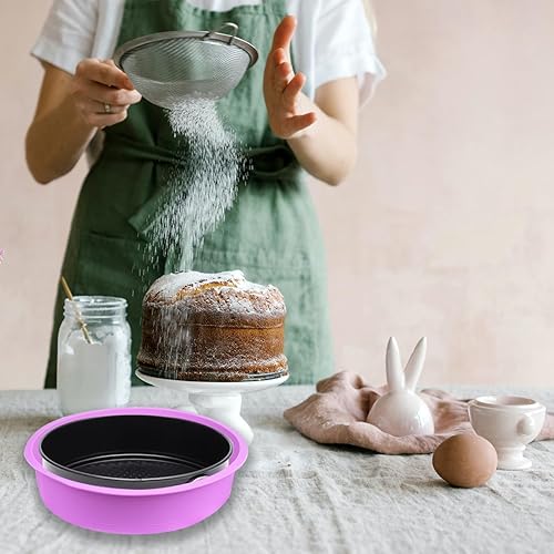 Miniatura 7 de Protector de sartén de pastel de queso, protector de baño de silicona para pastel de queso para bandeja redonda de 9 pulgadas, evita que el agua