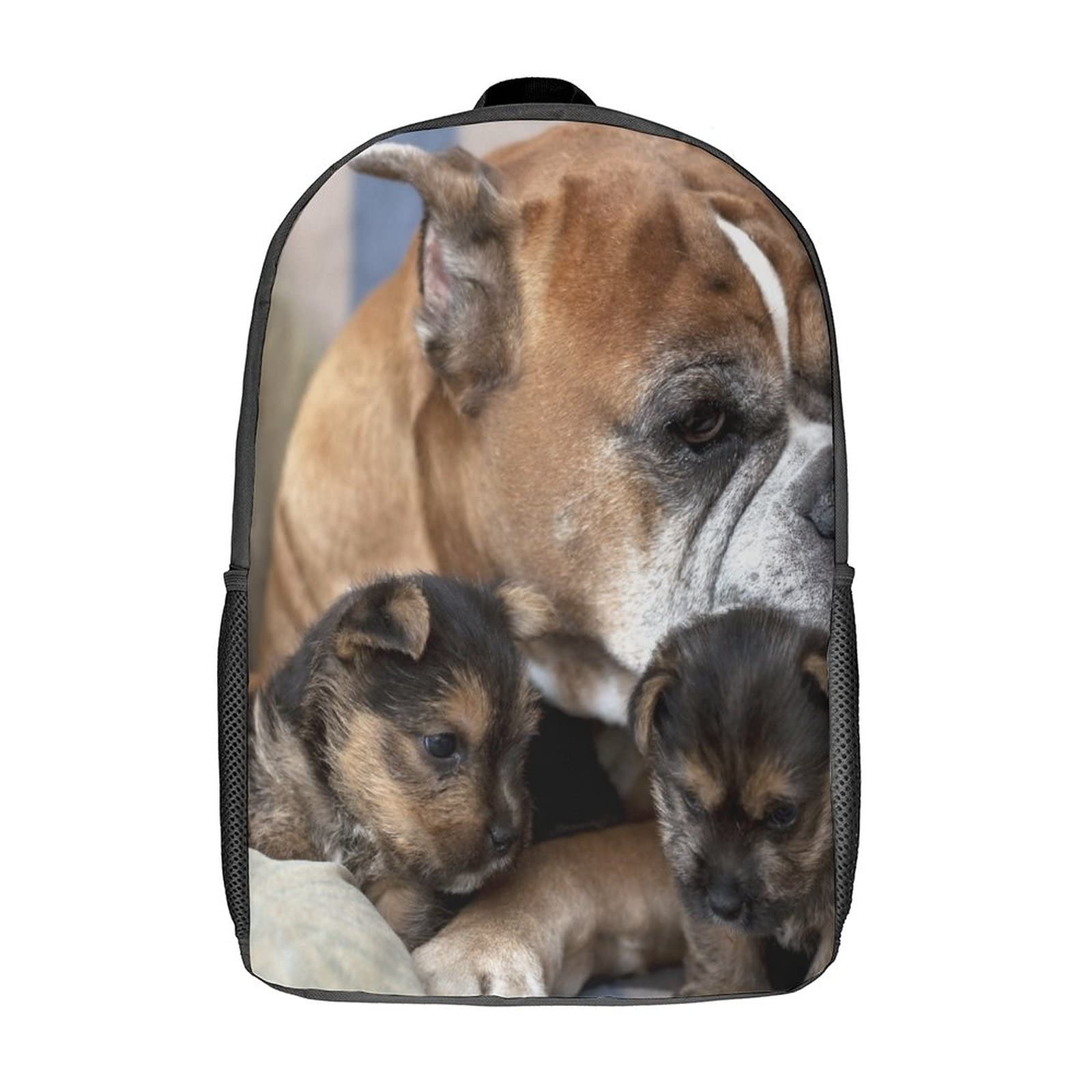 Sac d'école chien avec impression 3D et grand volume 17" - 8