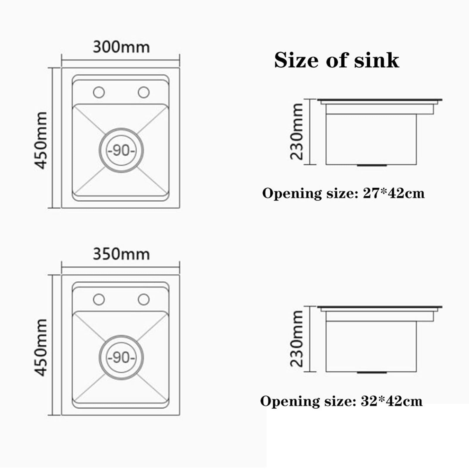 Impianti Lavello da Cucina Invisibile in Acciaio Inossidabile 304 con Piastra di Copertura - Ideale per Piccoli Spazi E Aree Bar, Design Nascosto con Rubinetto Pieghevole Cucina (Color : Silver, S :