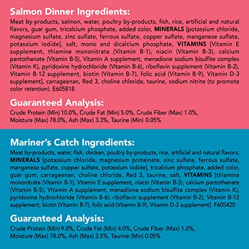 Purina Friskies Pate Wet Cat Food Variety Pack Seafood and Chicken Pate Favorites 40ct VP - (Pack of 40) 5.5 oz. Cans