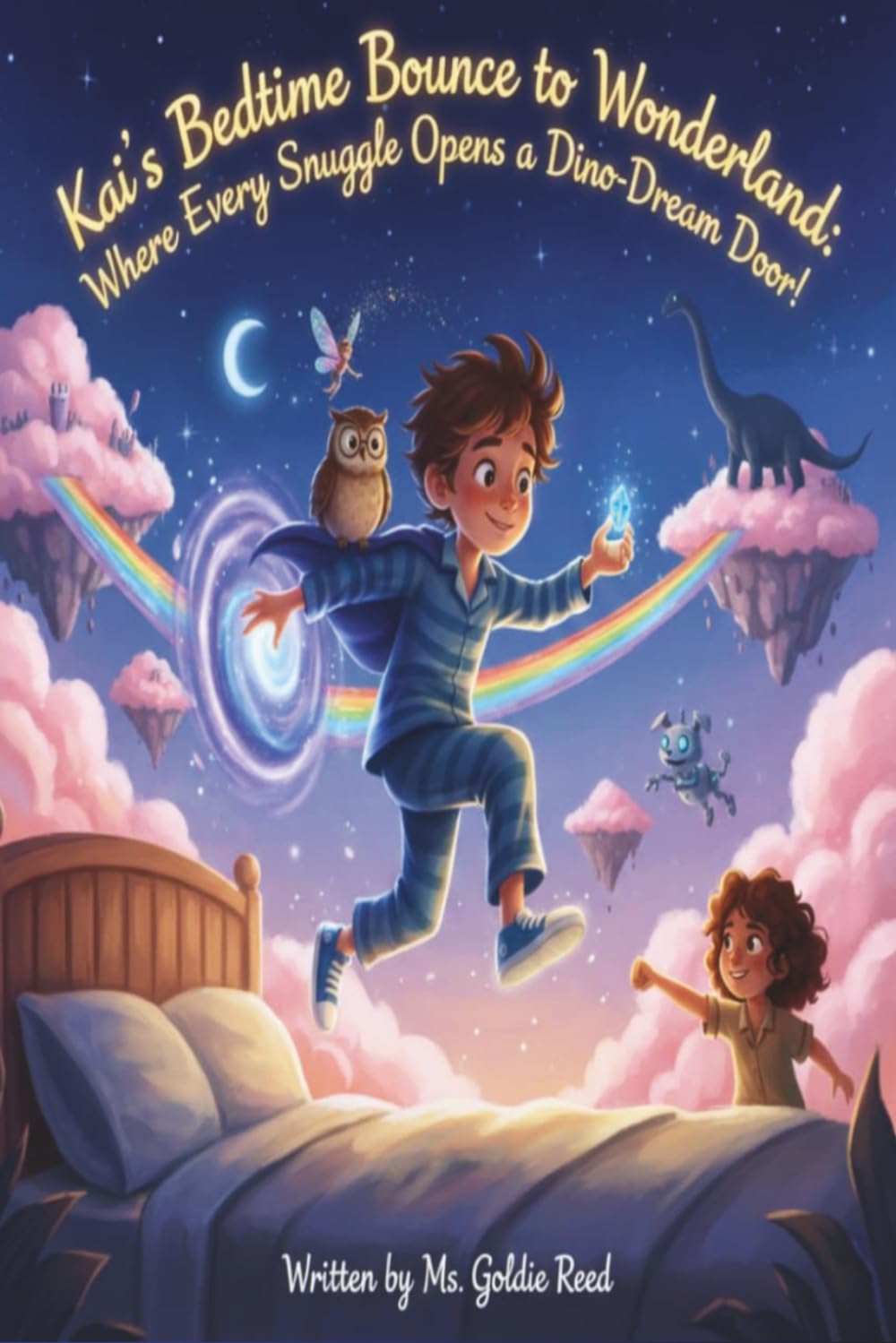 Kai’s Bedtime Bounce to Wonderland: Where Every Snuggle Opens a Dino-Dream Door!