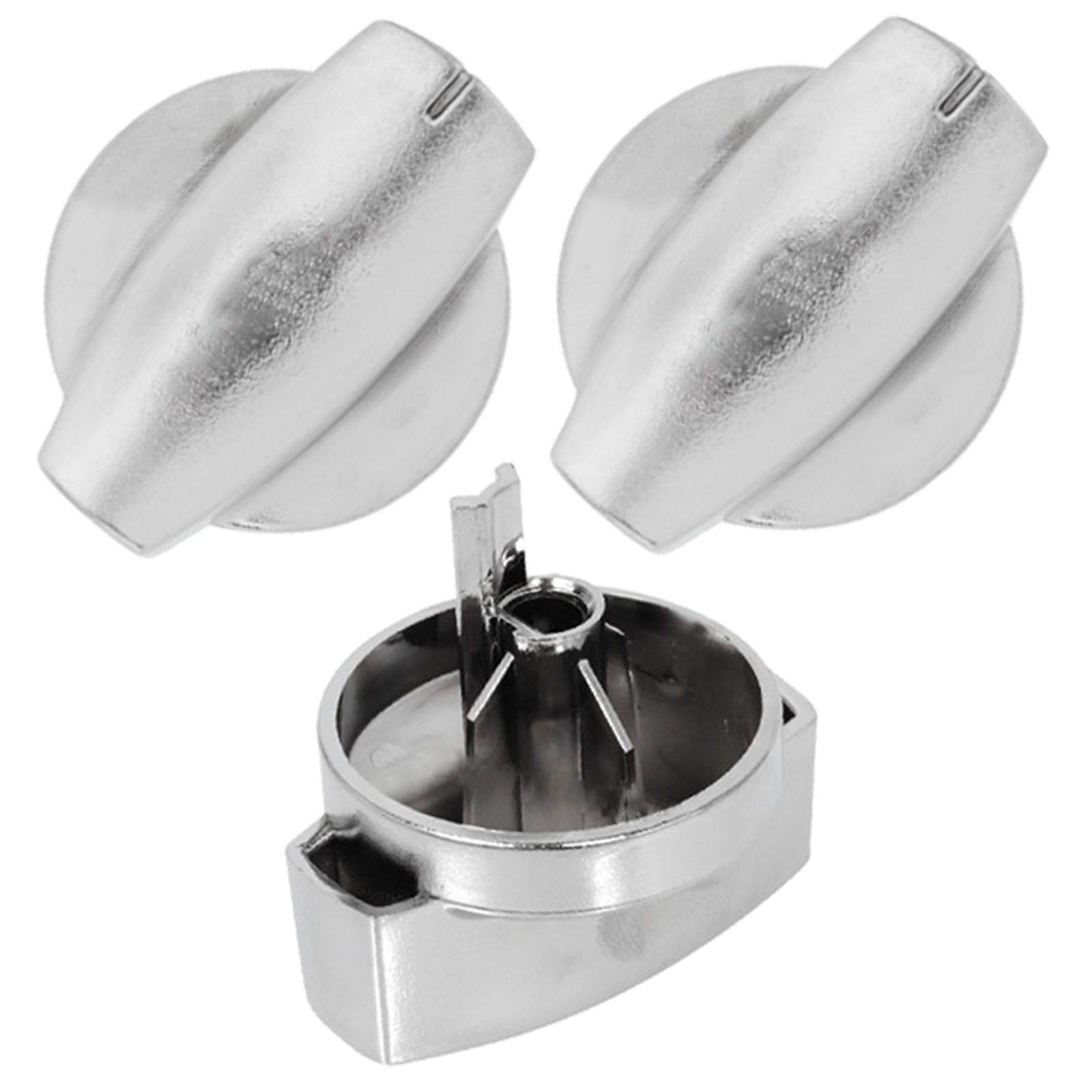 Belling Genuine Gas Hob Knob (Silver/Chrome) 1, 2, 3, 4, 5 or 6 Pack Quantity: 3