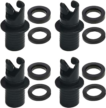 kingsea Inflatable Kayak Pump Adapter,Paddle Board Air Pump Hose Adapter Air Valve Nozzle Kayak Air Pump Replacement Accessories for Inflatable Boat Bed Halkey Roberts 4Pack