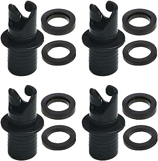 Kingsea Inflatable Kayak Pump Adapter,Paddle Board Air Pump Hose Adapter Air Valve Nozzle Kayak Air Pump Replacement Accessories for Inflatable Boat Bed Halkey Roberts (4Pack)