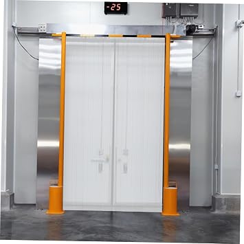 ULTECHNOVO 1.8m Windproof PVC Strip Curtain Door Curtain for Freezers and Warehouses Thick Wide High Easy Access Partition for Commercial Use