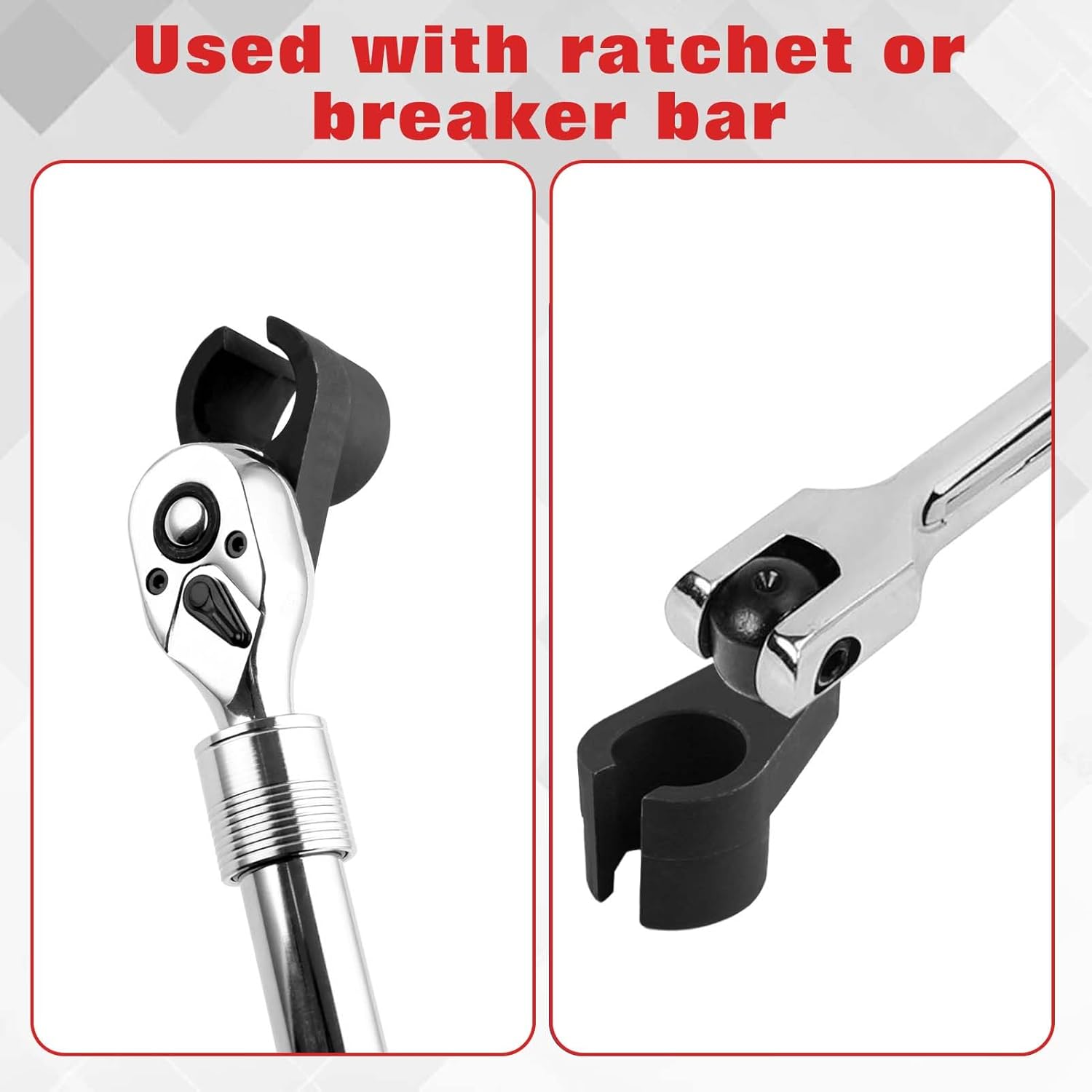 5PCS O2 Oxygen Sensor Socket Thread Chaser Set, 3/8" 1/2" Drive x 7/8" 22mm O2 Sensor Socket Set, Forged CR-V Steel Automotive Offset Oxygen Sensors Wrench Remover Tool