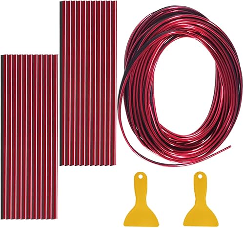 DaKuan Tiras de decoración para el interior del automóvil de 32 pies y 20 piezas de tiras de decoración de aire acondicionado para automóvil,