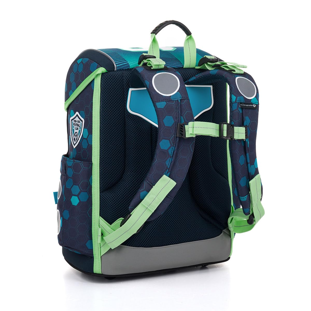Schulranzen für Jungen ab 1. Klasse Kinder Schultasche Erstklässler Ergonomisch Schulrucksack für Erste Klasse Grundschule Ranzen Tornister mit Reflektoren 22L Stauraum Standfest Blau (Fußball)