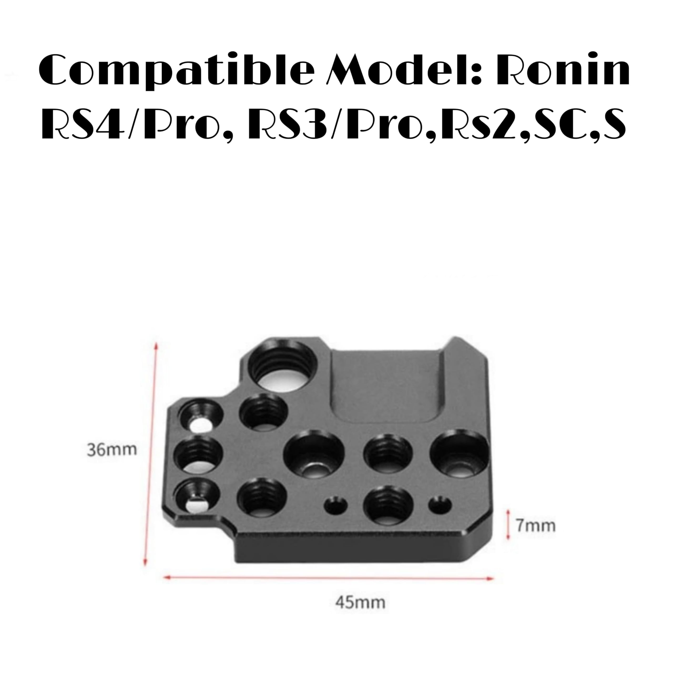 GetZget® Expansion Mount Compatible with DJI Ronin RS4/ Pro, RS3/ Pro, RS2, RSC, RS 3 Mini Gimbal Extension Aluminum Board Accessories 3