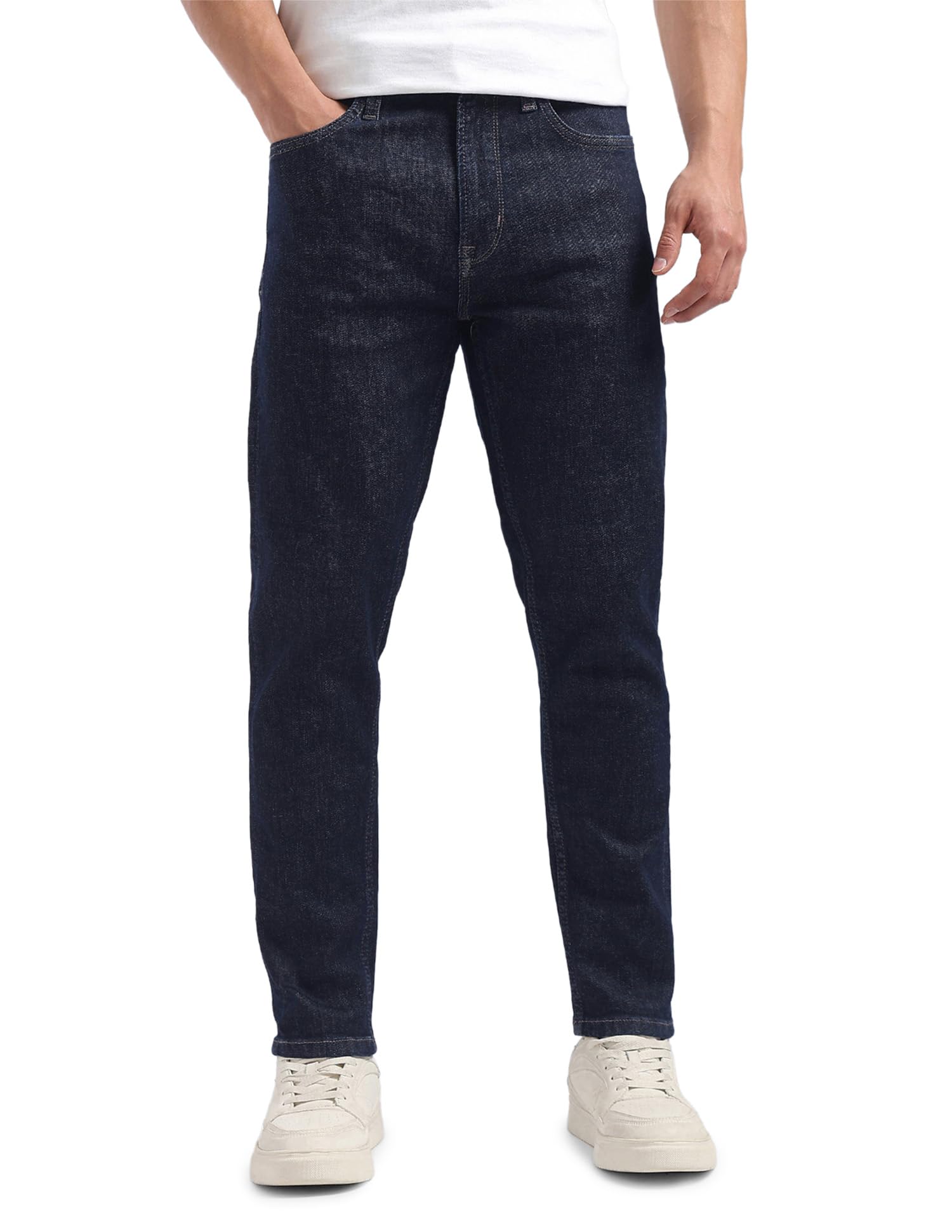 flying machine Men's Relaxed Tapered Fit Jeans| Solid | Mid Rise | Stretchable | Jeans for Man-picture-26