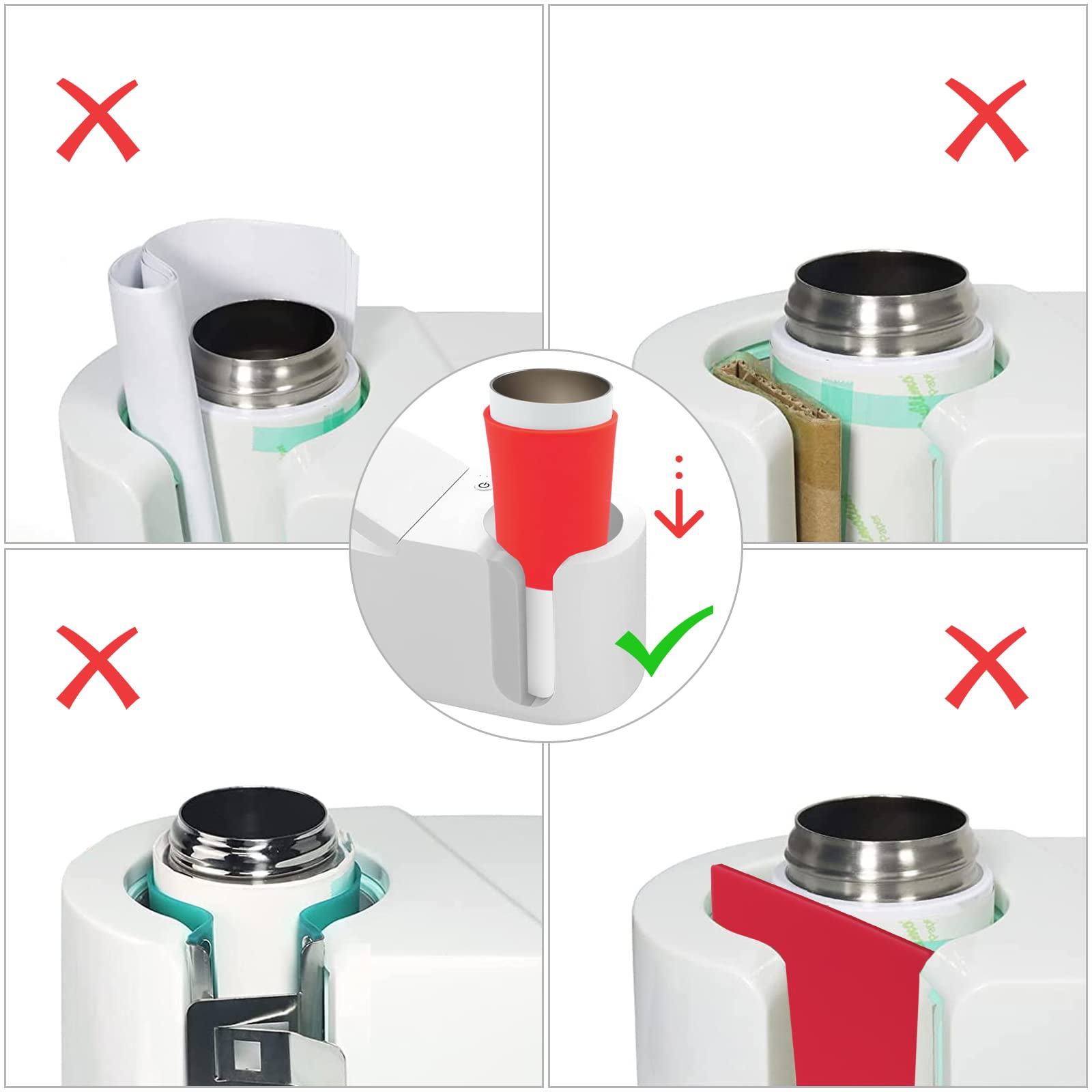 Lot De 3 Enveloppes En Silicone Pour Sublimation De Tasses - 3 épaisseurs (0,15/0,3/0,4 Cm), Rose, Compatible Presse à Tasses