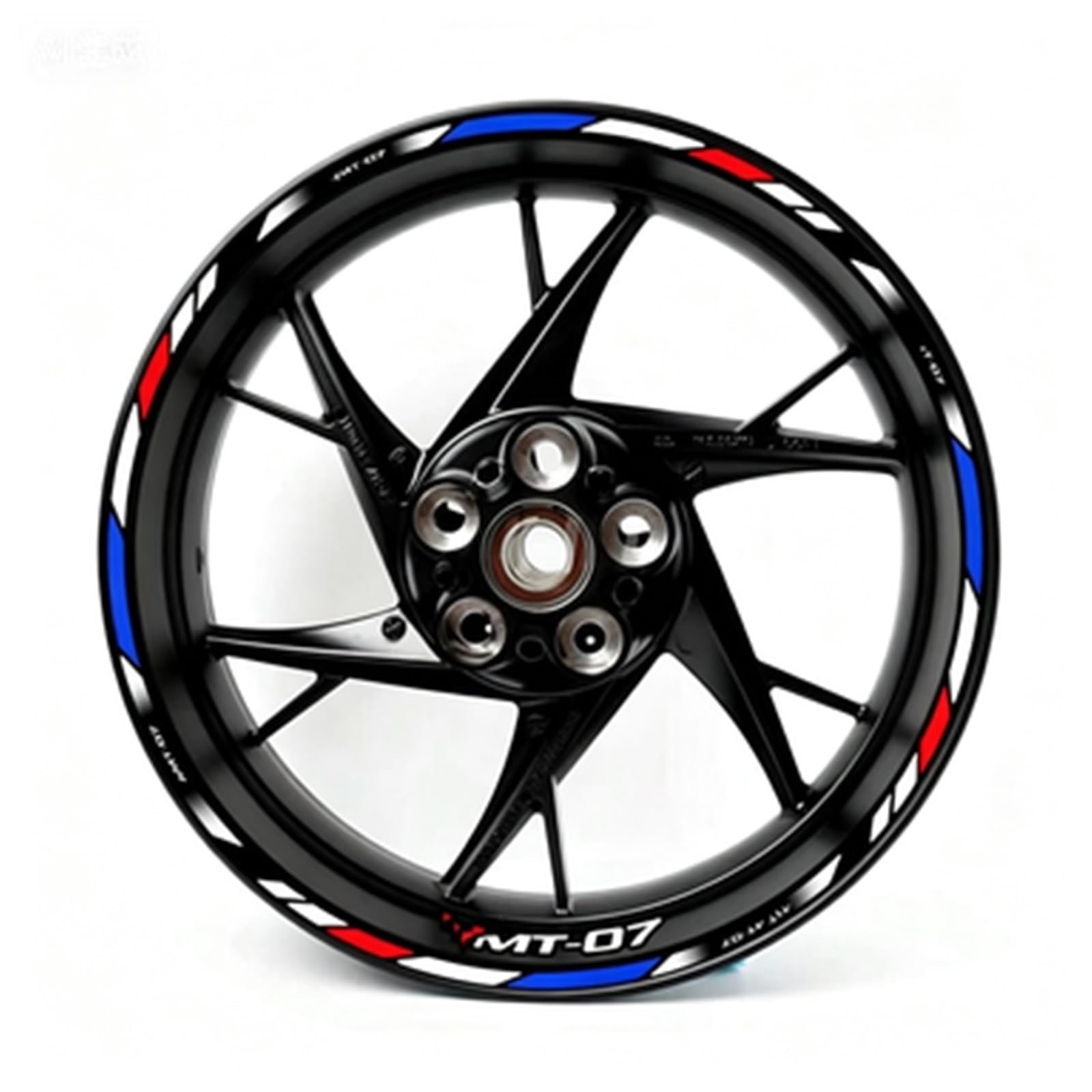 Reflective Motorcycle MT07 Wheel Stickers Rim Decal Set for Yamaha MT 07 2020 2021(Color1)