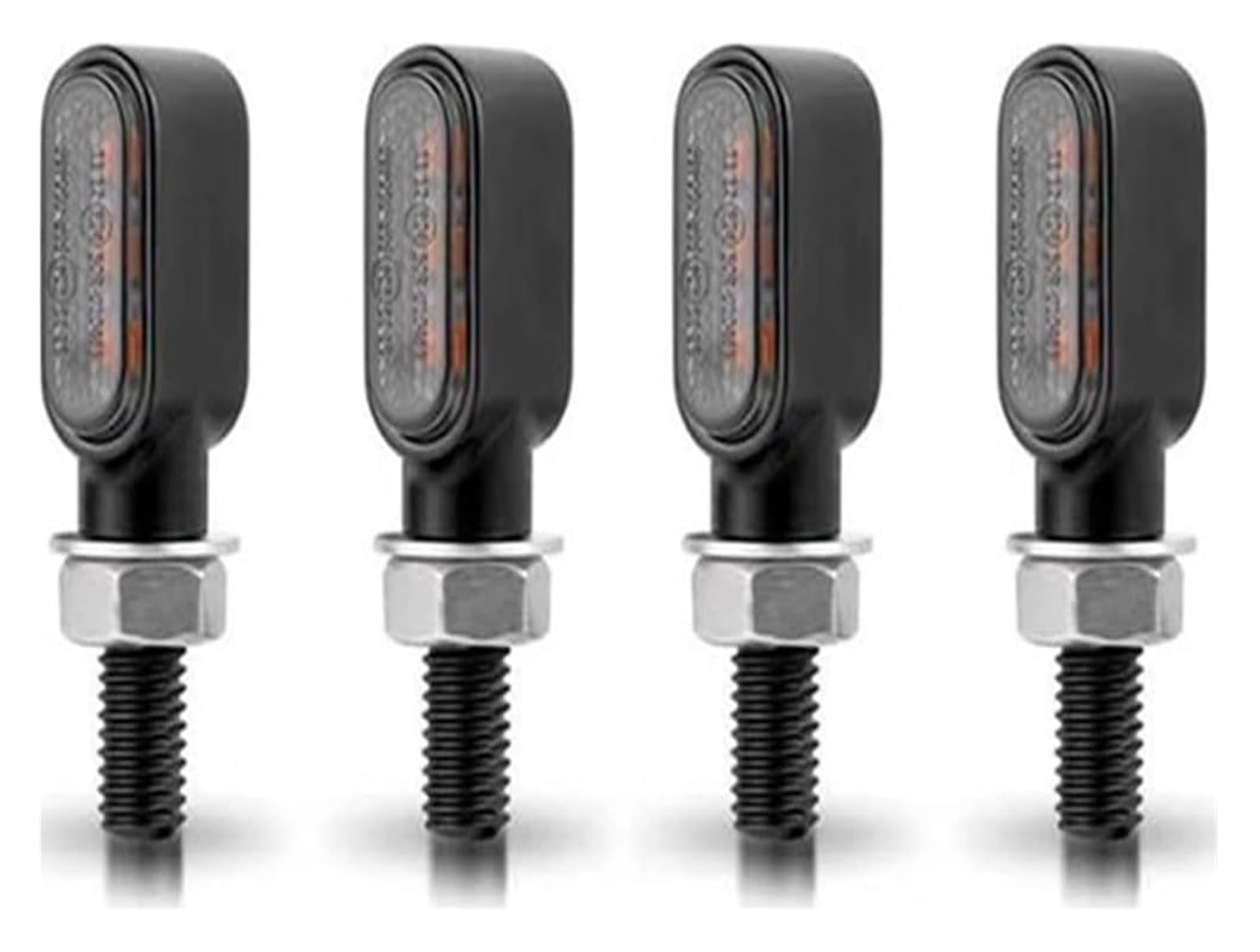 Indicatore Direzione Anteriore Moto Indicatori di Direzione Luci Frecce Lampeggianti Fanali per 12V 8mm Svolta Lampadine(3Light -4 PCS)