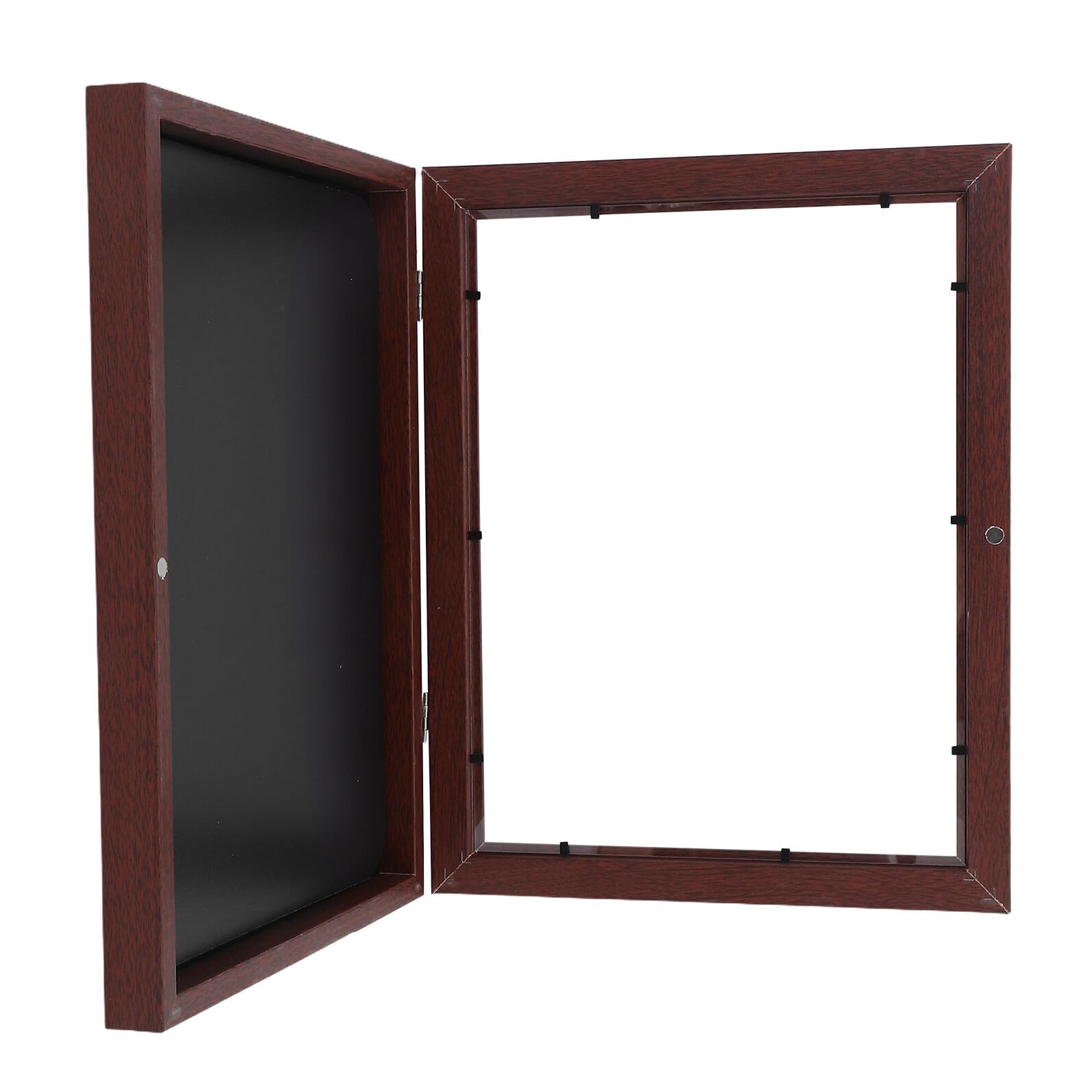 BESPORTBLE Cornice Espositore per Maglie da Calcio in Legno Noce 11X14 con Vetro Trasparente Scatola Porta Cimeli Sportivi da Parete e Tavolo per Collezionisti di Divise e Magliette