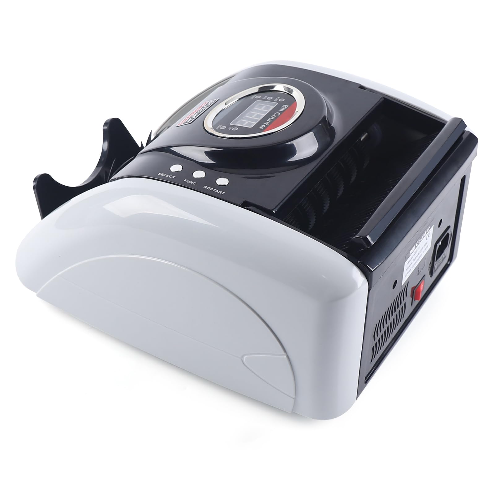 Contapoldi, contatore di denaro, contatore di denaro, contatore di banconote, conta in modo sicuro 900 banconote al minuto con indicatore LED, per euro, dollari, libbre ecc. spina europea, 220 V