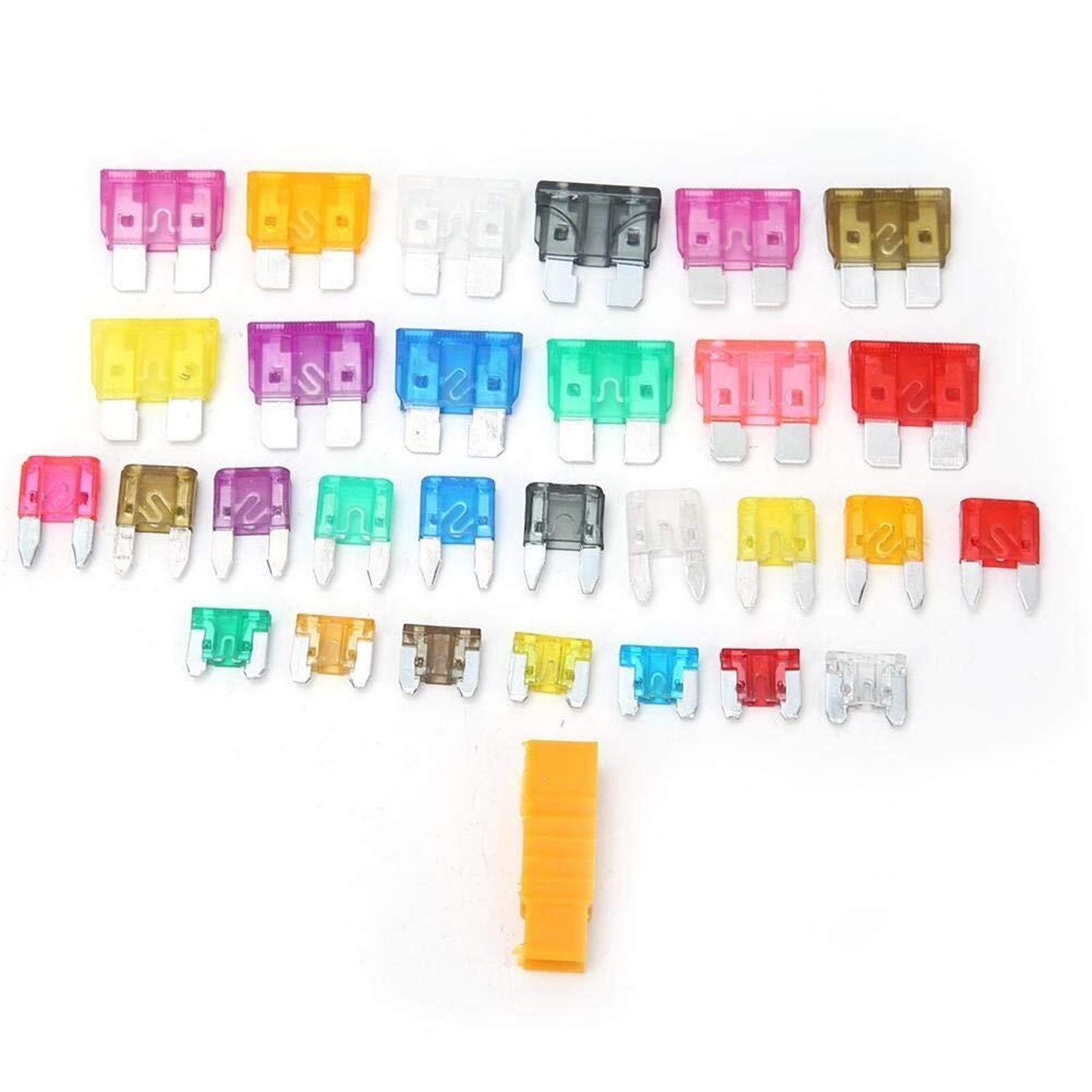 165-teiliges Auto-Sicherungs-Sortiment-Set, Flachsicherungseinsatz, Typ Aluminium, mittelgroß, klein, Mini-Größe, Auto-Sicherungs-Sortiment-Set, Motorrad, LKW, SUV, Kfz-Ersatzsiche