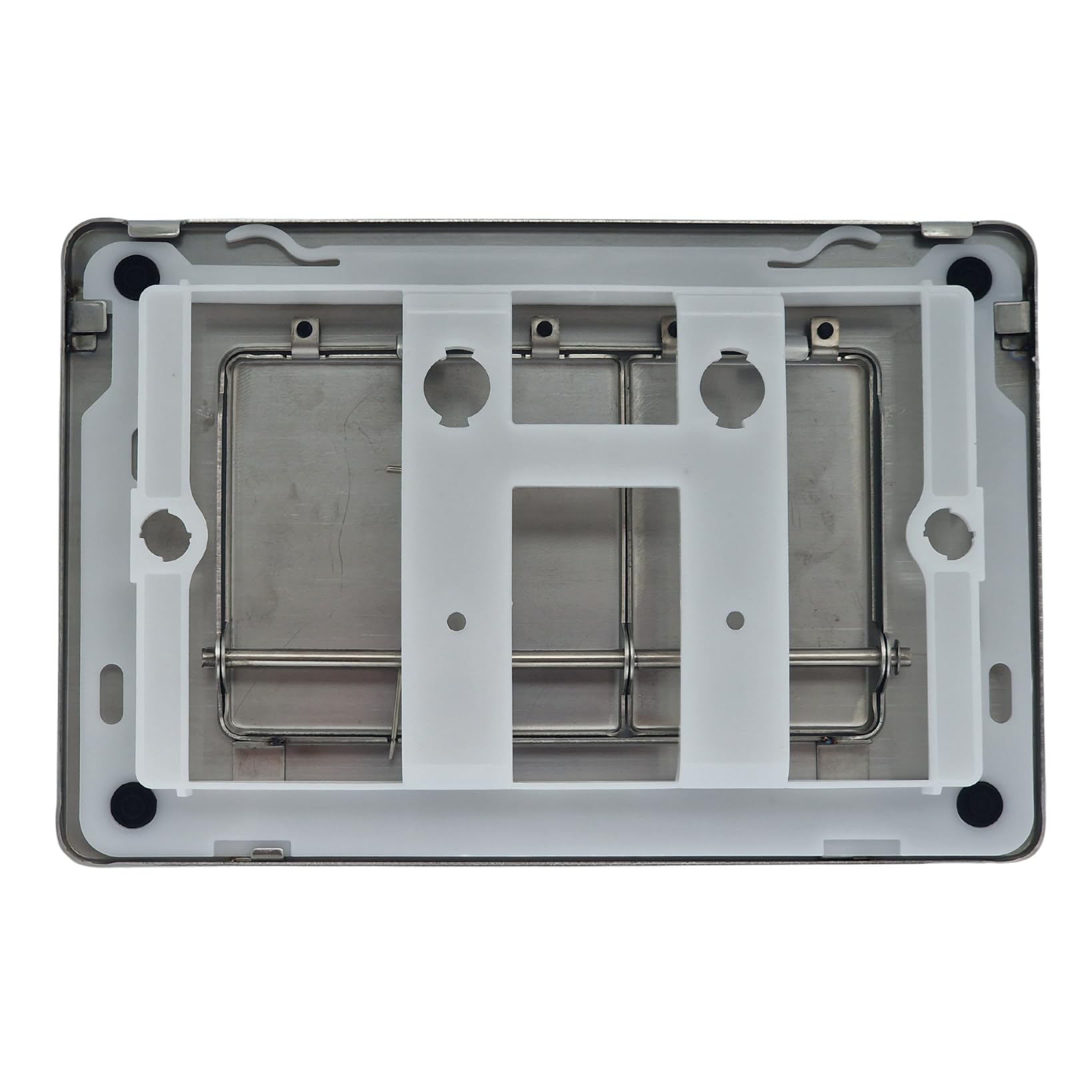 AquaUno Tile - Pulsador para inodoro (cromo, 24,5 x 16,2 cm, acabado cromado) | Acero inoxidable; cisterna mecánica de 2 cantidades para cisternas Sigma; acabado listo para montar