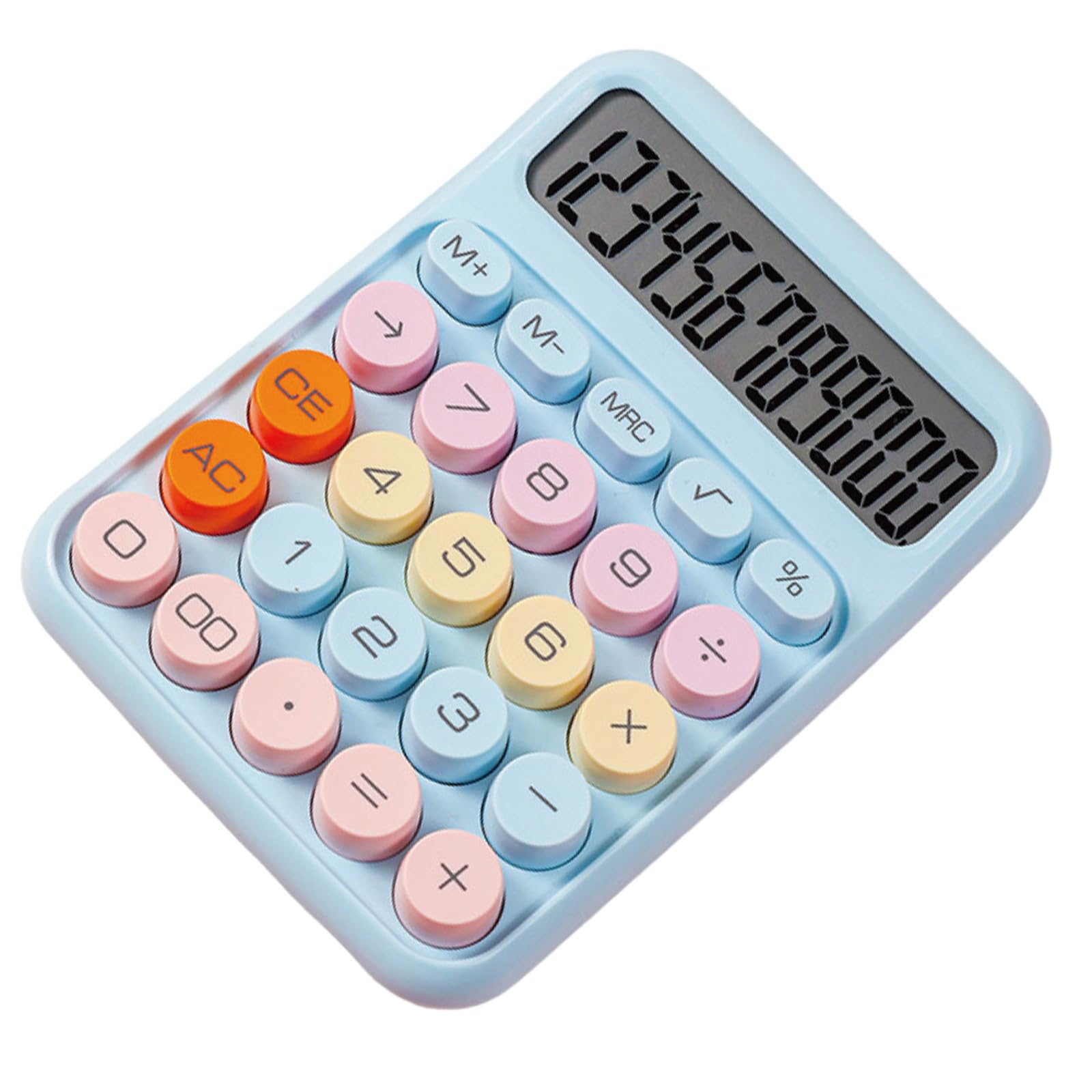 Buxuaaaa Calculator 10 Digit Gradient Color Mechanical Keyboard Desktop Calculator for Finance Accounting Working Professional Lightweight Study
