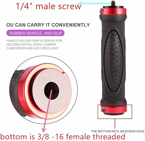 Miniatura 2 de AngelReally Soporte de agarre para cámara, soporte estabilizador universal con rosca de 14-20 para cámara de video digital, videocámara, cámara de