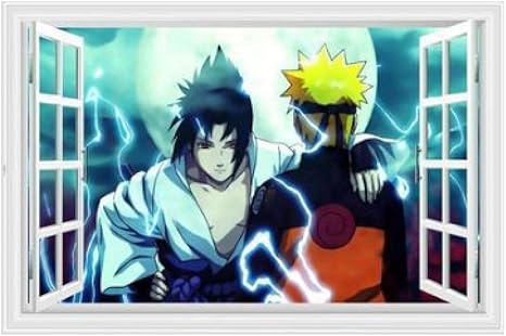 Amazon Manw 90 60cmアニメステッカー3d視覚効果壁紙うずまきイタチはたけカカシオビトサスケモードステッカーフィギュア H Diy 工具 ガーデン