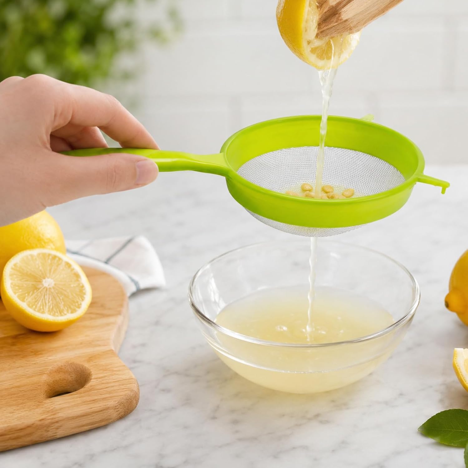 3PCS Fine Nylon Mesh Strainers, Sieve Fine Mesh Colander Flour Sifter